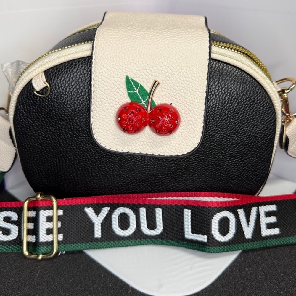 Cherry Accent Crossbody Bag NWOT